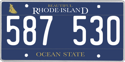 RI license plate 587530