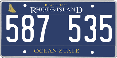 RI license plate 587535