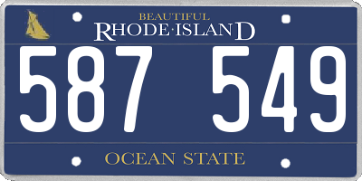 RI license plate 587549
