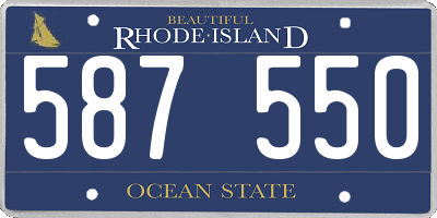 RI license plate 587550