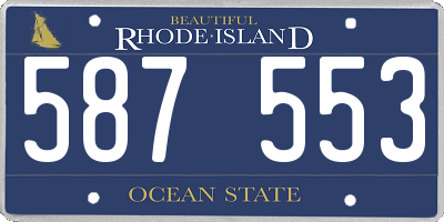 RI license plate 587553