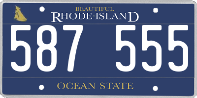 RI license plate 587555