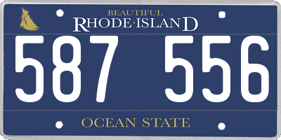 RI license plate 587556