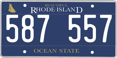 RI license plate 587557