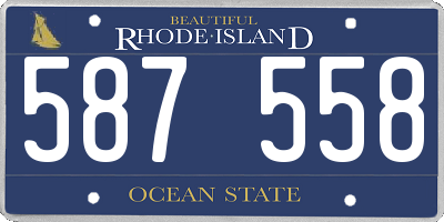 RI license plate 587558