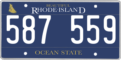 RI license plate 587559