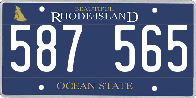 RI license plate 587565