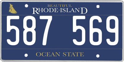 RI license plate 587569