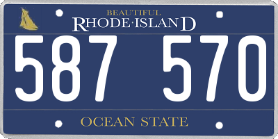 RI license plate 587570