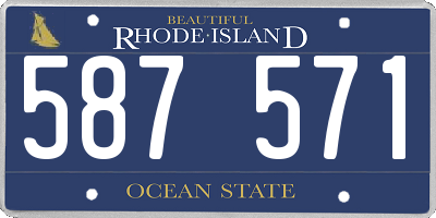RI license plate 587571
