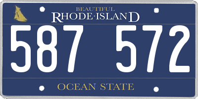 RI license plate 587572