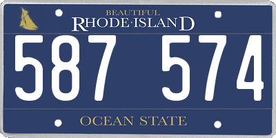 RI license plate 587574