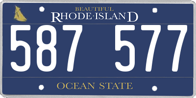 RI license plate 587577