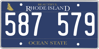 RI license plate 587579