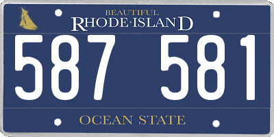 RI license plate 587581