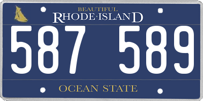 RI license plate 587589