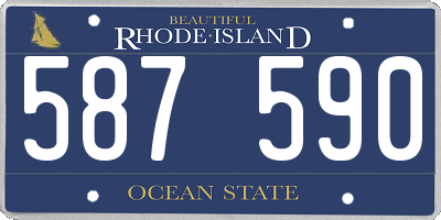 RI license plate 587590