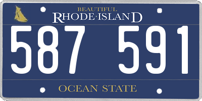 RI license plate 587591