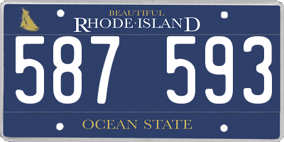 RI license plate 587593