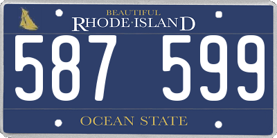 RI license plate 587599