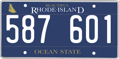 RI license plate 587601