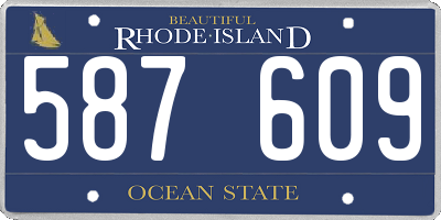 RI license plate 587609