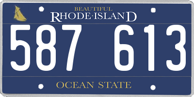 RI license plate 587613