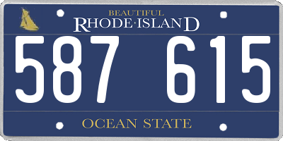 RI license plate 587615