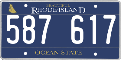 RI license plate 587617
