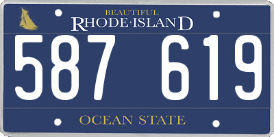 RI license plate 587619