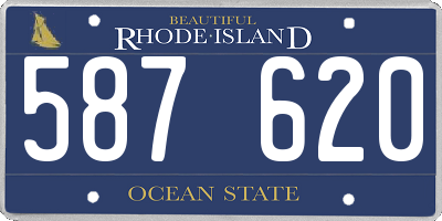 RI license plate 587620