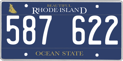 RI license plate 587622
