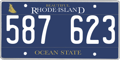 RI license plate 587623