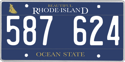 RI license plate 587624