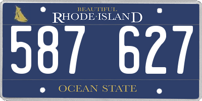 RI license plate 587627
