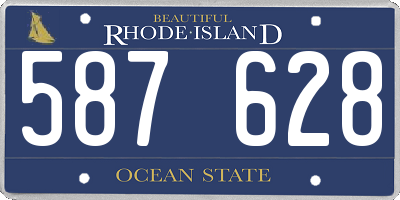 RI license plate 587628