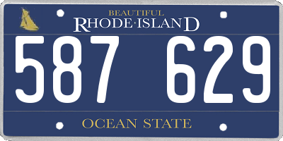 RI license plate 587629