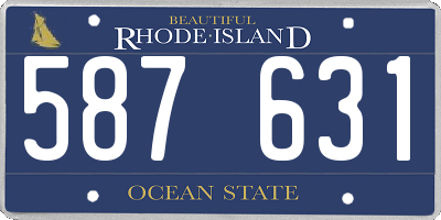 RI license plate 587631