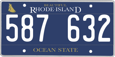 RI license plate 587632