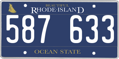 RI license plate 587633