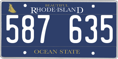 RI license plate 587635