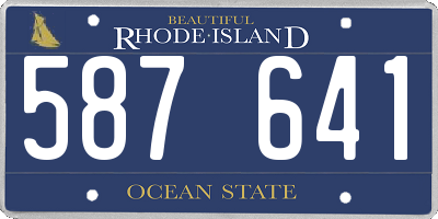 RI license plate 587641