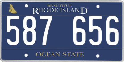 RI license plate 587656