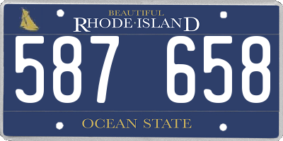 RI license plate 587658