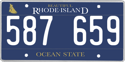 RI license plate 587659
