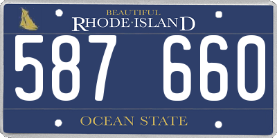 RI license plate 587660