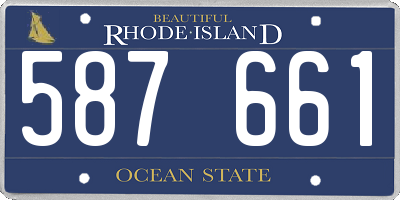 RI license plate 587661