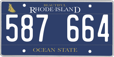 RI license plate 587664