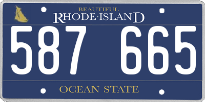 RI license plate 587665