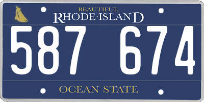 RI license plate 587674